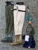 Fishing Hip Waders by Hardware size 6 Boots (size 9 waders) and Efgeeco hip waders' size 7 boots (