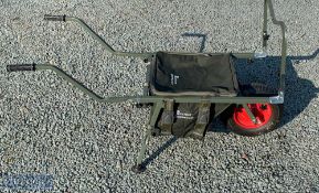 Prestige Carp Porter with removable handles and inflatable front tyre, light used condition