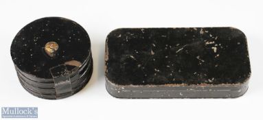 Unnamed black japanned Dry Fly Tin - 7.5