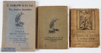3x Fishing Catalogues - Farlow Tackle Catalogue 75th, 90th, 91st editions, early 1920s/early