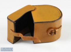 Hardy Alnwick very fine block leather Reel Case - ideal for 3