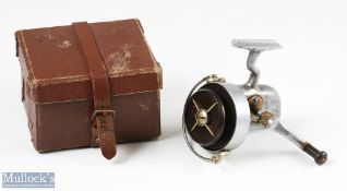 Hardy Alnwick Altex Mk1, Patent Applied For, Fixed Spool Reel, LHW, in rexine box