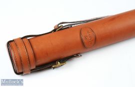 Hardy Alnwick solid leather rod tube, internal 38