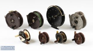 Unnamed (possibly Allcocks black cut) Centre Pin Reel, 4.5