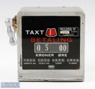 Rare Swedish ABU Taxi Meter Record 12, priced in Kroner and Ore, looks to be in good condition