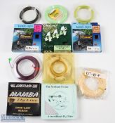 6x Fly Lines, appear unused, comprising - Scientific Anglers fast sink WF5 olive; Scientific Anglers