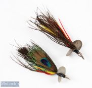 2x Wyers Freres, Paris fixed vane fishing lures measures 2