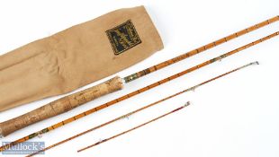 James Aspindale & Sons, Dalesman The Colmedale De-Luxe Split Cane Fly Rod, alloy uplocking reel seat