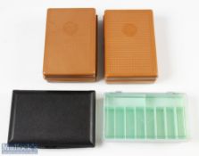 2x Deep Fox Fly Boxes; a Derwent flat foam box, and a Myran compartment box (4)