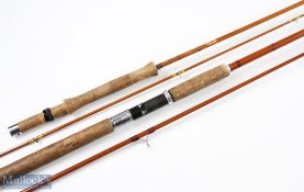 Unnamed split cane Fly Rod 9ft 2pc, alloy sliding reel fitting, red agate butt/tip rings, in Edgar
