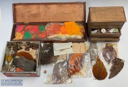 Mixed Selection of Assorted Fly Tying Materials inc feathers, wings, thread, tinsel and others,