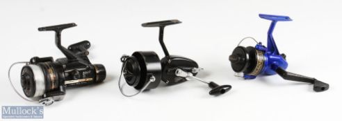 Mitchell 350 LHW Fixed Spool Reel, runs smooth, in zip case; Shakespeare 2001 Fixed Spool Reel,