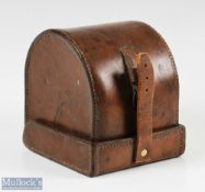 Unnamed large size 'D' block Leather Reel Case 4 14