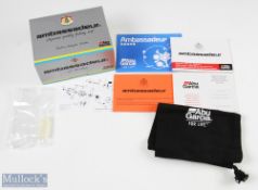 ABU Ambassadeur 2500C multiplying reel in sunset orange foot stamped 170018/07, year 2008, with