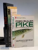 4x Fred Buller Pike Fishing Books, to include - More Mammoth Pike - Medlar Press 2005 H/B + D/J,