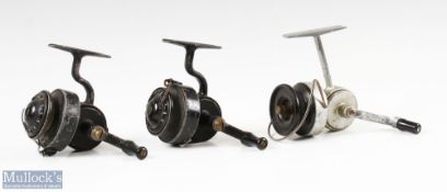3x Allcock Fixed Spool Reels - Kasteasy alloy reel with black spool, plus s2x The Superb, all