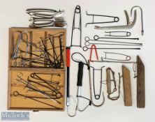 A Selection of Fishing Accessories, to include 2 unbranded Salmon tailers, heavy lures, homemade