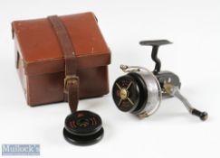 Hardy Alnwick Altex No 2 Mark IV Fixed Spool Reel, LHW, with spare spool, original rexine box,