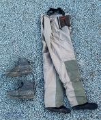 Airflo Breathable Chest Boot Foot Waders size XL 2 front pockets zipped and internal pocket, look in