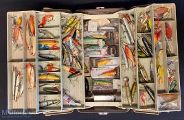 Over 70 modern plugs, spoons and spinners in a large range of sizes, some still in original packing.