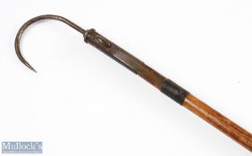 Hardy Alnwick Wading Gaff with maker's marks to the brass butt end, measures 130cm length approx.