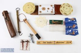 Small Selection of Fishing accessories including Redpath spinners on card, plus 'For Honest