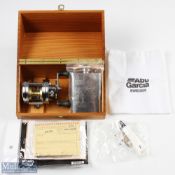 ABU Ambassadeur 1500CA limited edition multiplying reel in chrome finish, number 354, foot stamped