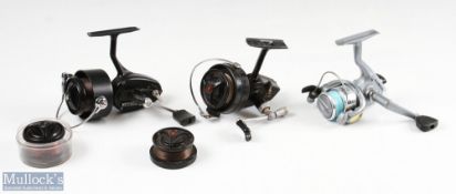 Mitchell 300C Fixed Spool Reel with spare spool and instructions, light use, runs well, in zip case;