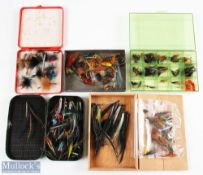 5x Boxes with over 140 sea trout and salmon tubes, double and treble hooks