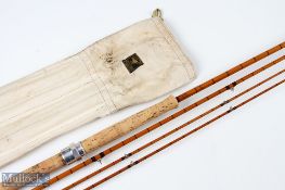 Hardy Alnwick The Wye Palakona Split Cane Salmon Fly Rod E76286 (1951), 17.5