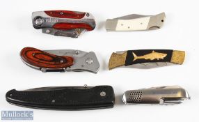 Olson, Marksman, Selection of Sporting/Fishing Pocket Knives to include Rolson, Marksman, second