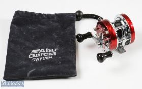 ABU Ambassadeur 4500 multiplying reel in red finish, foot stamped 771200, high speed sticker, twin