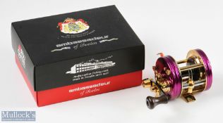 ABU Ambassadeur 5500CDL Exclusive Collection reel in purple and gold numbered foot stamped Ed 4