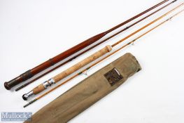 Hardy Bros The Wanless Palakona split cane spinning rod H25683 (1959) 7' 2pc with suction joint,