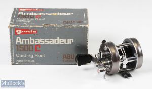 ABU Ambassadeur 1500C baitcasting reel in metallic grey foot stamped 780100, year 1978,