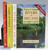3x Fishing Books by Peter O'Reilly, to include Loughs of Ireland 3rd ed 1998, Trout & Salmon