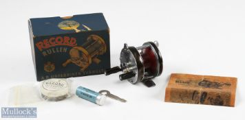 Record Sport 2100 multiplier casting reel Made in Sweden with Fish trademark logo to foot, maker's