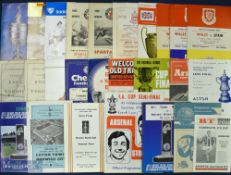 Selection of big match programmes to include FA Cup s/f's 1957/58 Manchester Utd v Fulham (