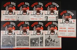 1954/55 Manchester Utd home match programmes v Charlton Athletic, Tottenham Hotspur, Huddersfield