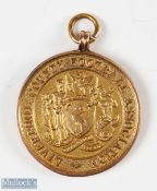 1931/32 Liverpool County Football Association Cup Winners 9ct Gold Medal with town crest design to
