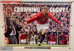 3x Manchester United Football Posters features Poster of the United Years 1955-1975 and 1975-1995