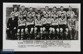 1949 FA Cup Finalists Wolverhampton Wanders Wolves postcard sized Photograph by A Wilkes & Son
