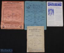 War Time Football Programmes features 1944/45 War League south cup s/f at Tottenham, Chelsea v
