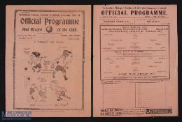 1937/38 Tottenham Hotspur v West Ham Utd reserves London Combination match programme 28 March