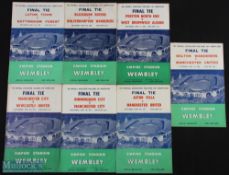 Selection of FA Cup final match programmes to include 1954, 1955, 1956, 1957, 1958, 1959 and 1960 (