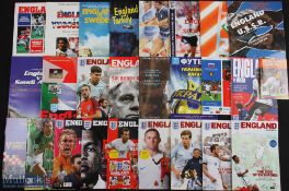 Selection of 120 England Home and Away Programmes from 1951 onwards. Also includes versus