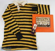 Norman Henry Fender (1910-1983) Owned York Rugby League Home Shirt & Gold Medals the shirt in gold