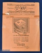 1960 South Africa v New Zealand Rugby Programme: From the Cape Town test match, the Western Province