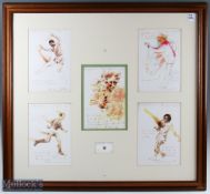 Harold Riley (b.1934) Manchester United 1968 'Sketches from 1968' signed colour print features 5x