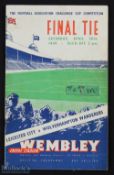 1949 FA Cup final match programme Wolverhampton Wanderers v Leicester City 30 April 1949; fair